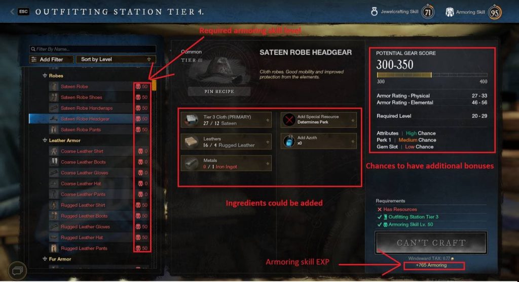 Fast Armoring Trade skill leveling guide
