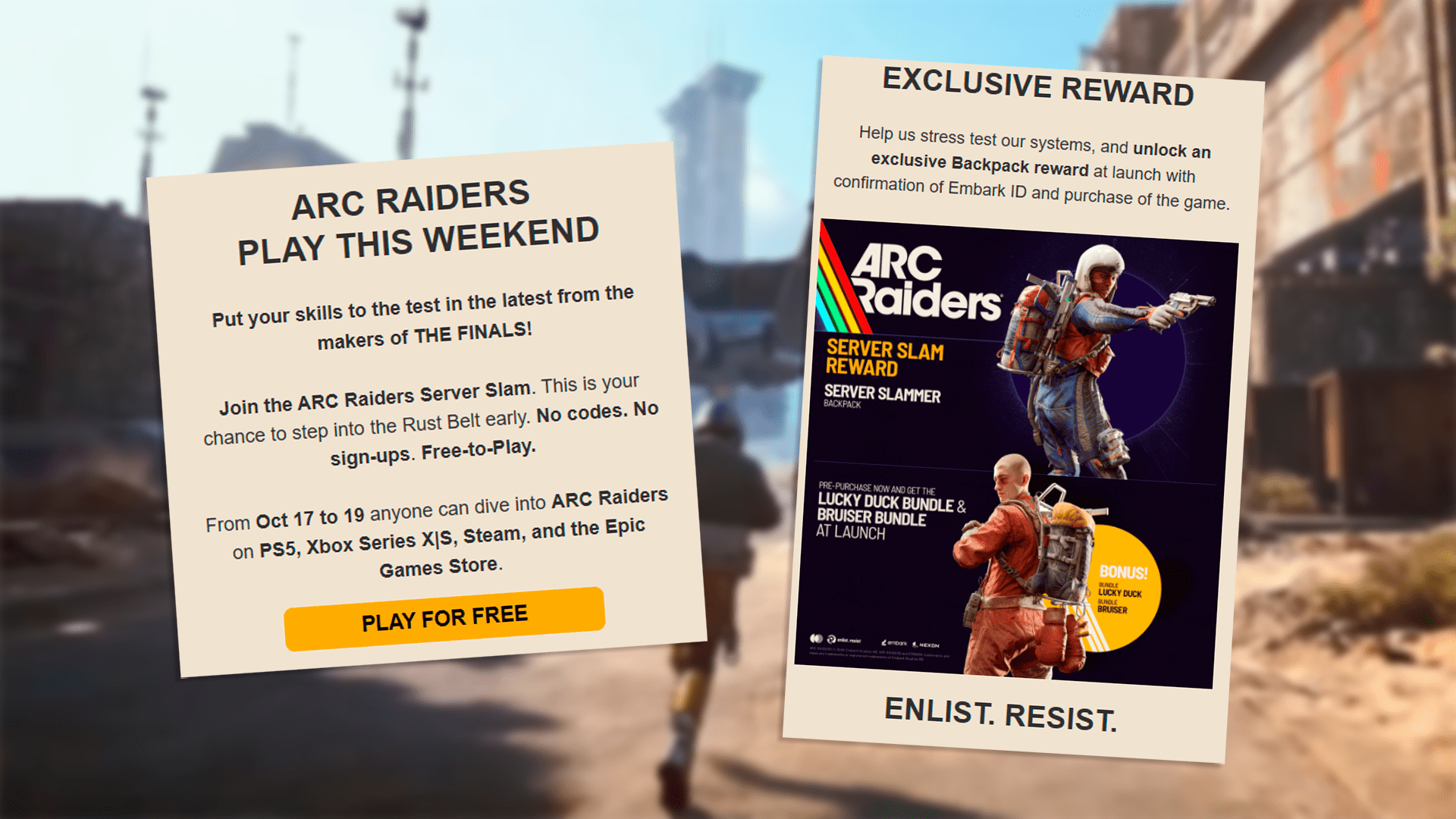 ARC Raiders Free Weekend Dates