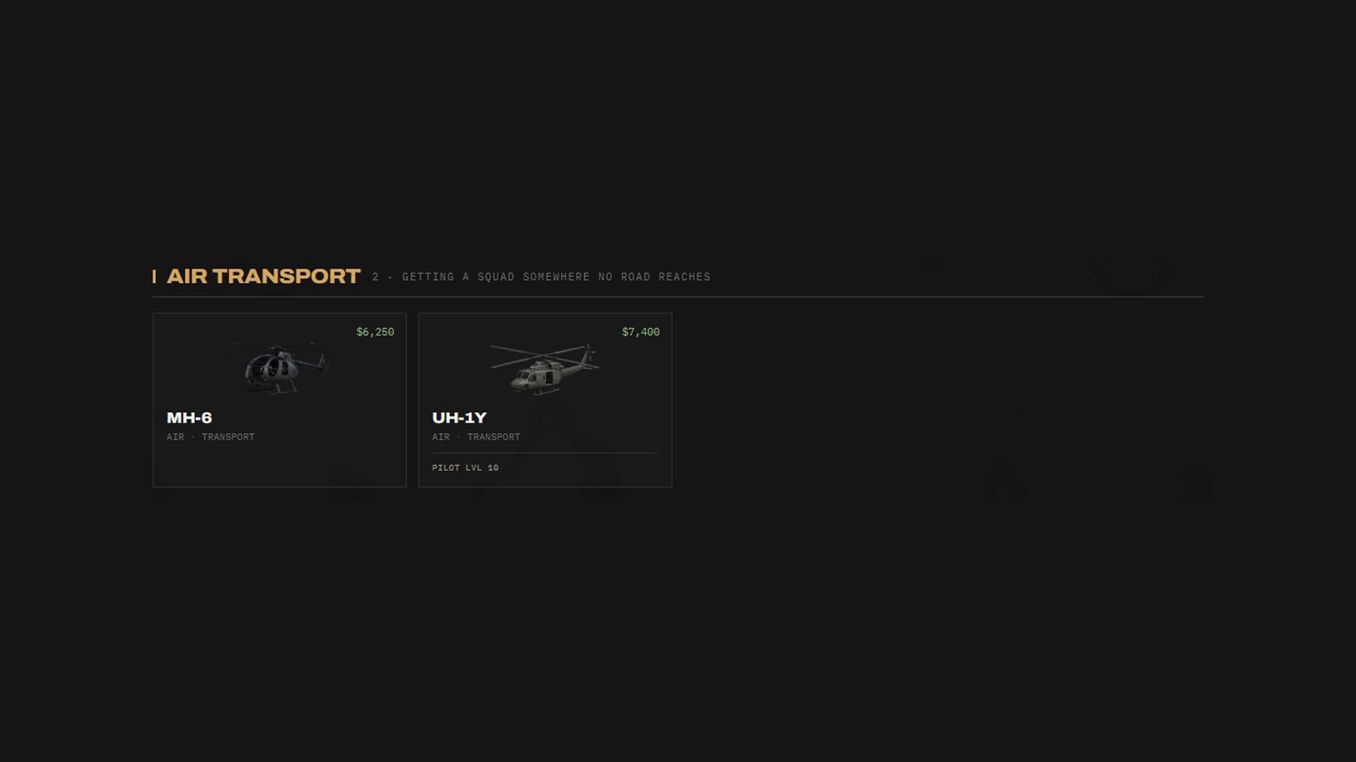 WARDOGS Vehicles Guide