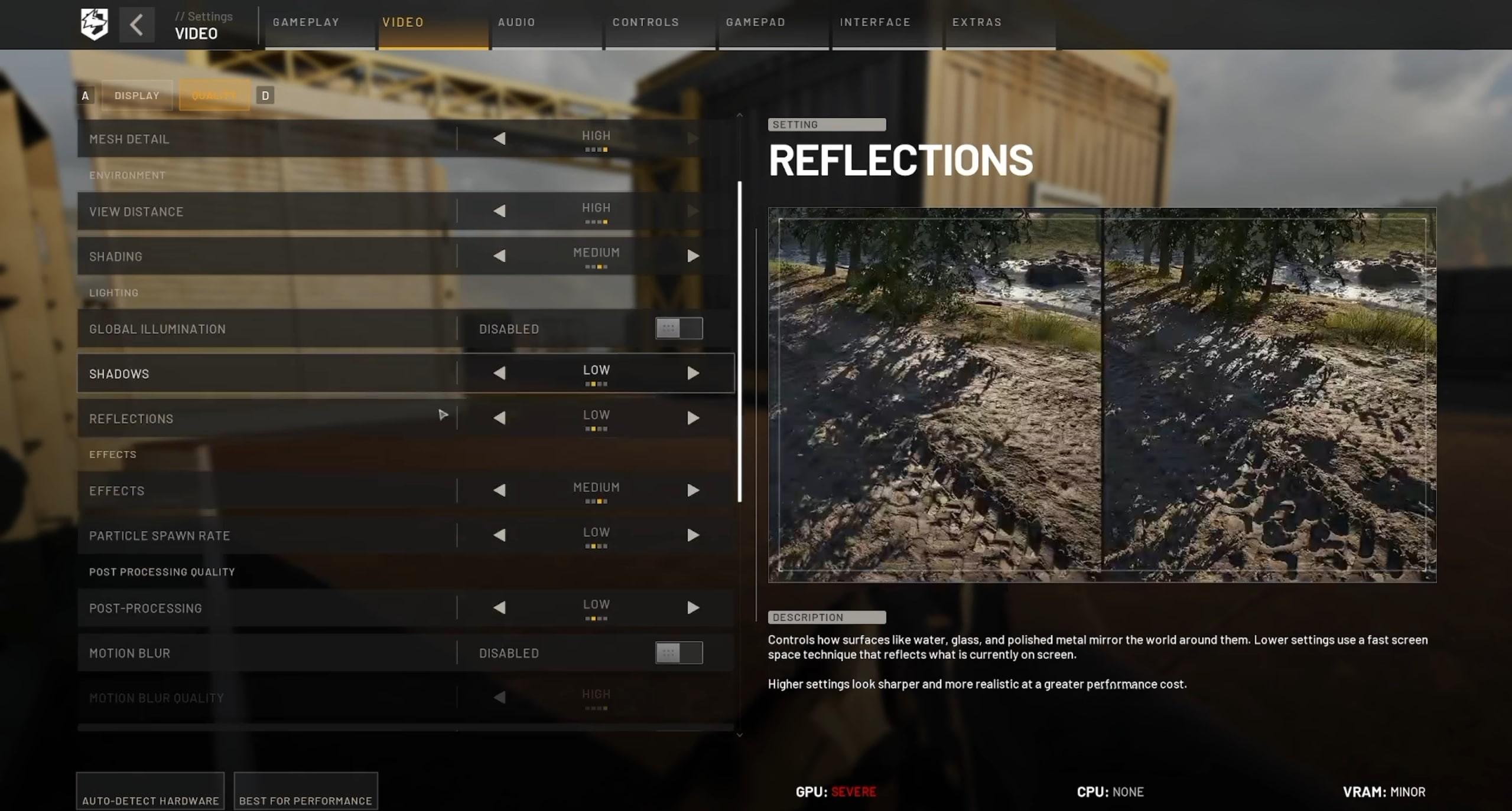 Wardogs Best Settings