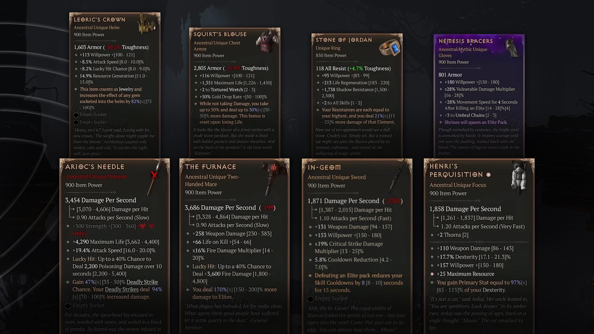 Diablo 4 Legacy Uniques Guide