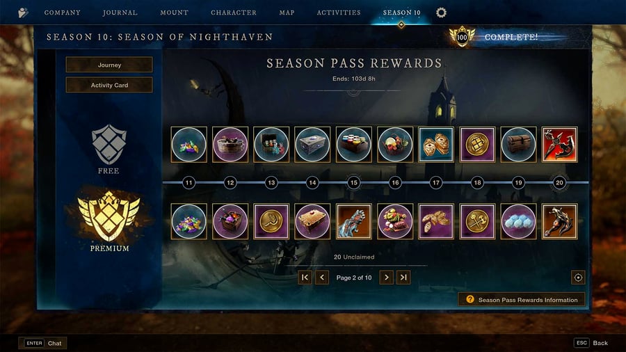 Season Pass Levels 11-20