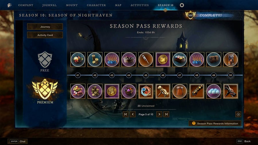 Season Pass Levels 41-50