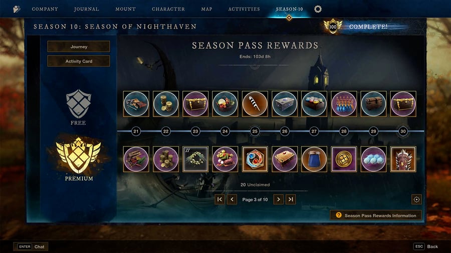 Season Pass Levels 21-30