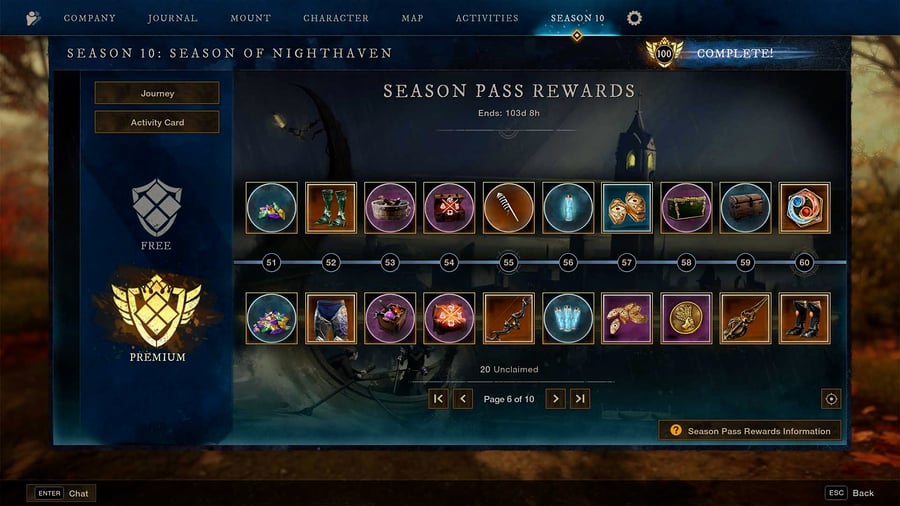 Season Pass Levels 51-60