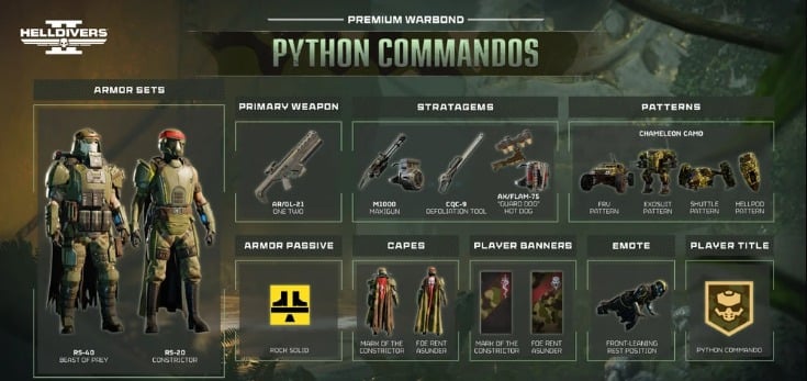 Python Commandos </br>Warbond