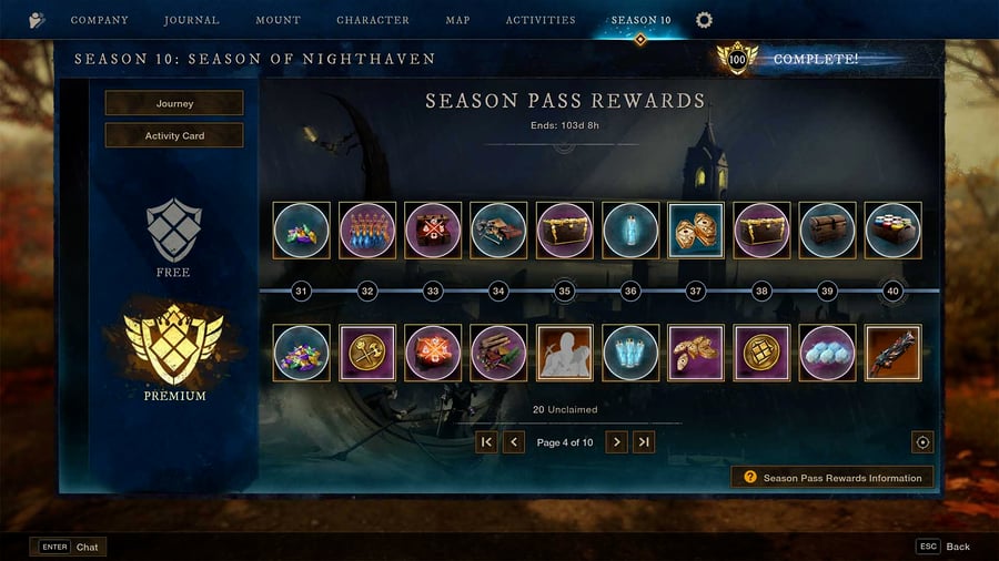 Season Pass Levels 31-40