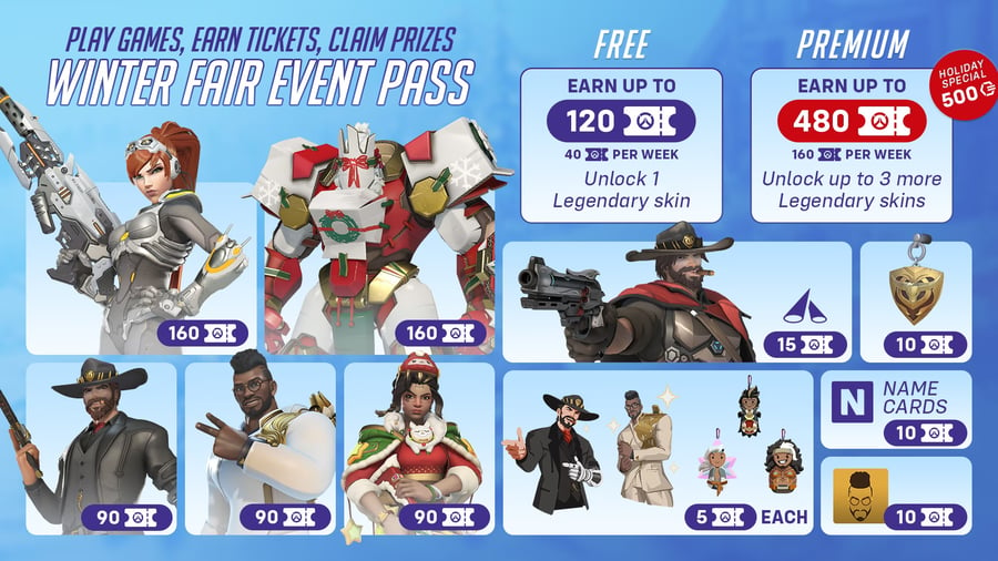 OW2 Winter Wonderland Event boosting Buy Overwatch event pass boost