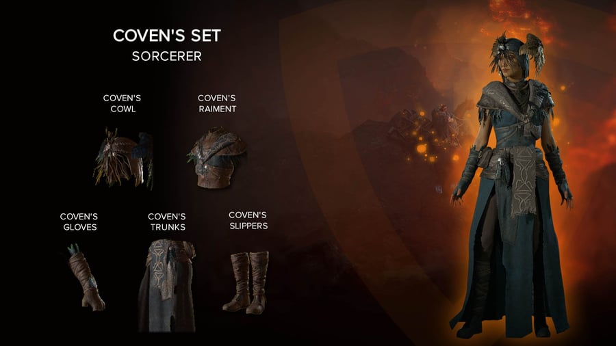 Buy Diablo 4 Coven's Set Armor, Cheap D4 Sets for Sale at Overgear.com