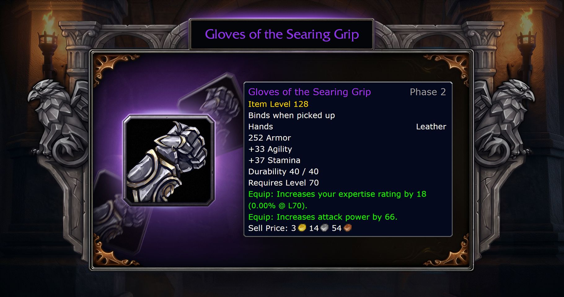 Gloves of the searing grip