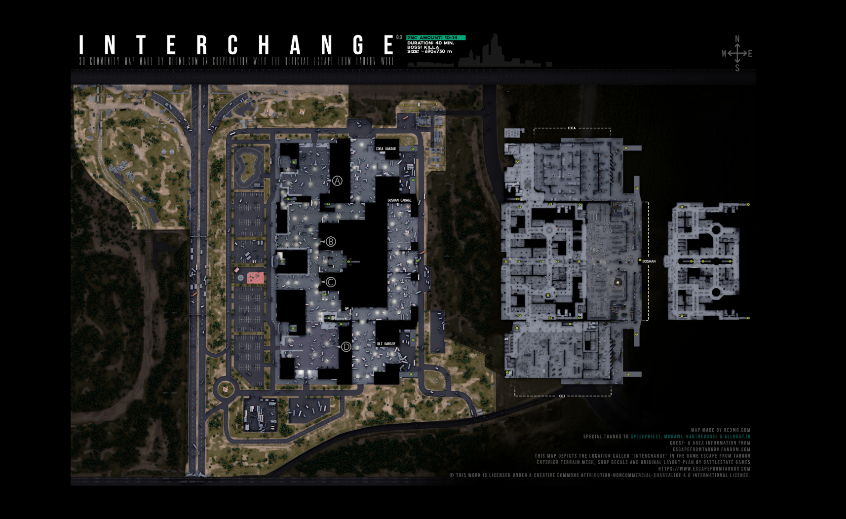 Interchange Map Reserve Map Tarkov YFZES