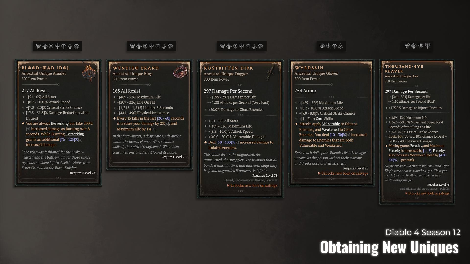 Diablo 4 How to Get New Uniques