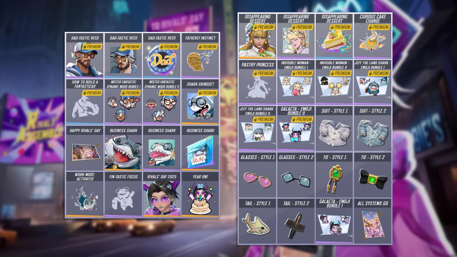 Marvel Rivals Rewards Marvel Rivals Anniversary Event Overview, Rival's Day 2025 Overview ...
